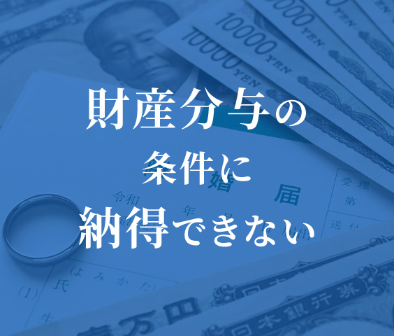 財産分与の条件に納得できない